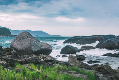 Scenic view of sea against sky