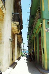 Narrow alley in city