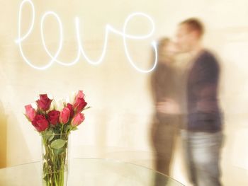 Pink flowers in vase