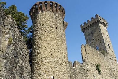 Low angle view of fort