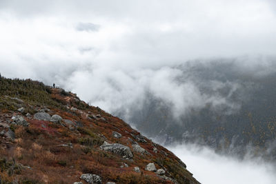 Scenic view of mountain against sky