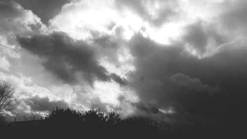 Low angle view of storm clouds in sky