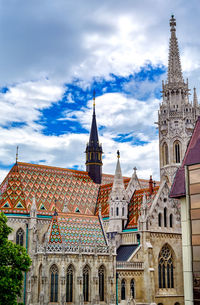 Low angle view of buildings against sky