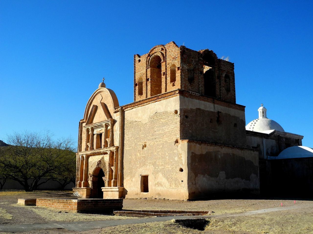 CHURCH AGAINST BLUE SKY