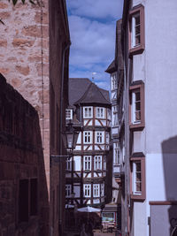 Low angle view of buildings in city