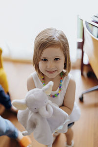 Close-up of cute baby girl