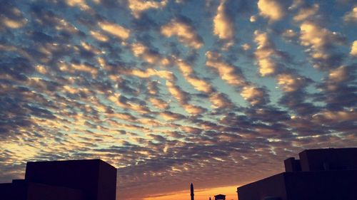 Low angle view of cloudy sky