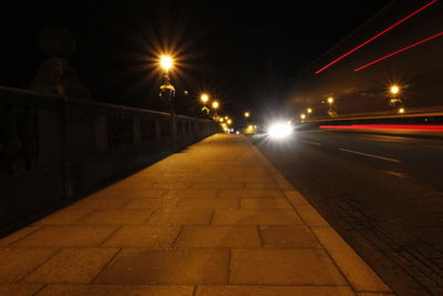 Illuminated street at night