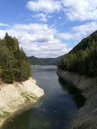 Scenic view of river against sky