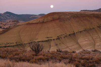 Scenic view of desert against sky