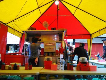 People working in restaurant