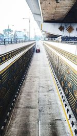 View of railroad station platform