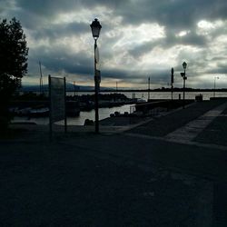 View of sea against cloudy sky