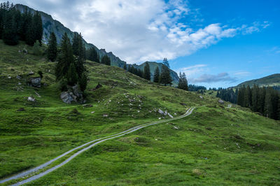 Landscape at pragel pass, glarus, switzerland