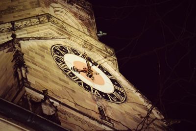 View of illuminated building