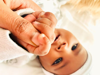 Close-up portrait of baby boy