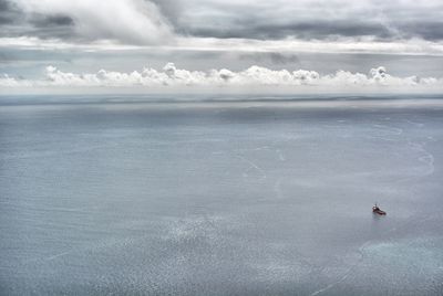 High angle view of sea against sky