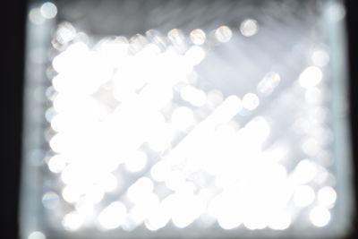 Defocused image of illuminated lights