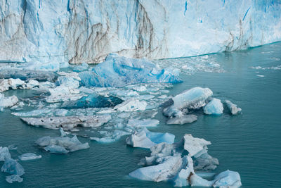 Detail view of perito moreno glacier