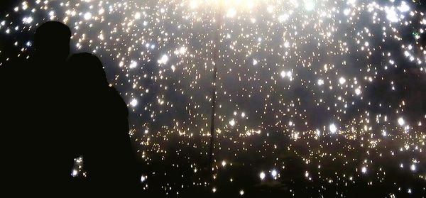 People enjoying at night