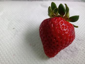 Close-up of strawberries on table