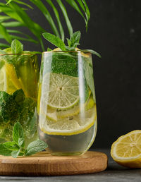 Close-up of drink on table