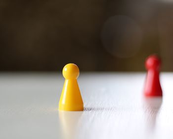 Close-up of yellow juice on table