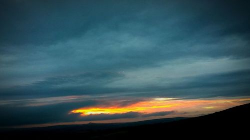 Scenic view of landscape at sunset