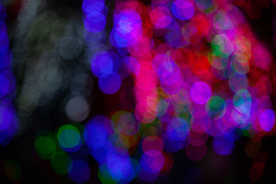 Defocused image of illuminated lights