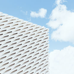 Low angle view of modern building against sky