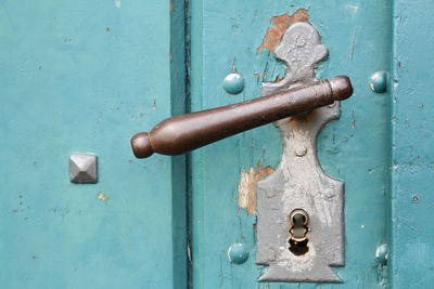 Close-up of closed door