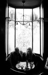 People sitting in restaurant