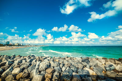 Scenic view of sea against sky