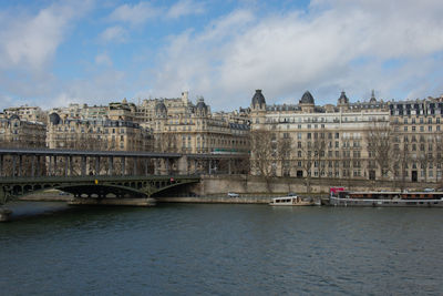 Bridge over river in city