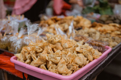 Close-up of food for sale in market