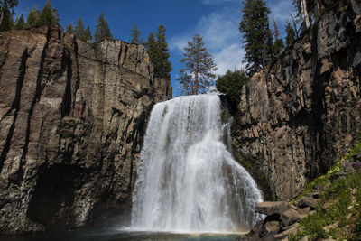 Scenic view of waterfall