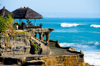 Built structure on beach