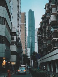 View of skyscrapers in city