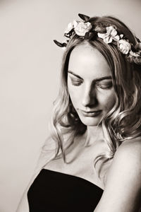 Portrait of young woman