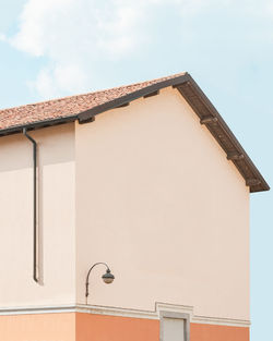 Low angle view of house against sky