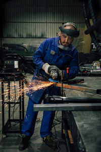 Man working in machine