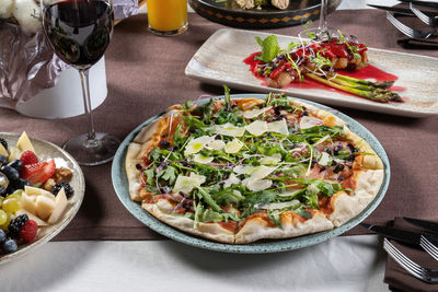 Close-up of food in plate on table