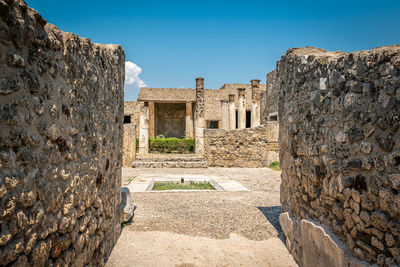 Old ruins against clear sky