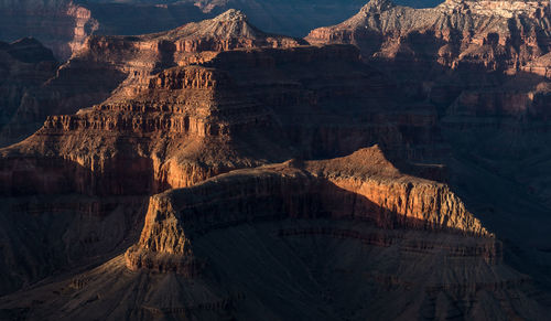 Aerial view of rock formations