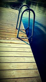 Close-up of swimming pool against sea