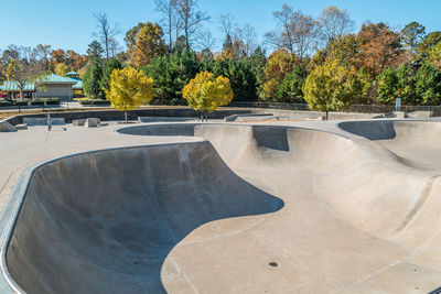 View of skateboard park