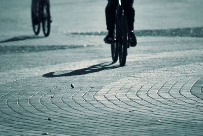 Low section of man on street