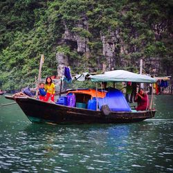 Boats in calm sea