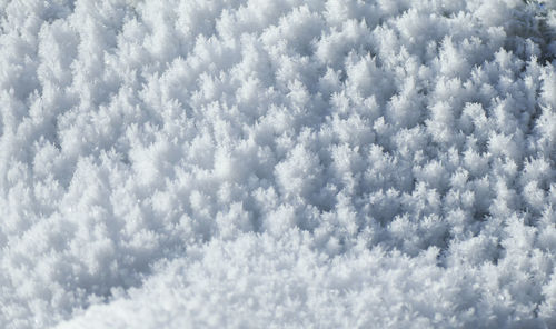 Low angle view of snow against sky