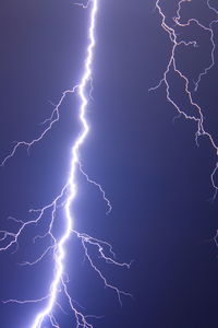 Low angle view of lightning in sky